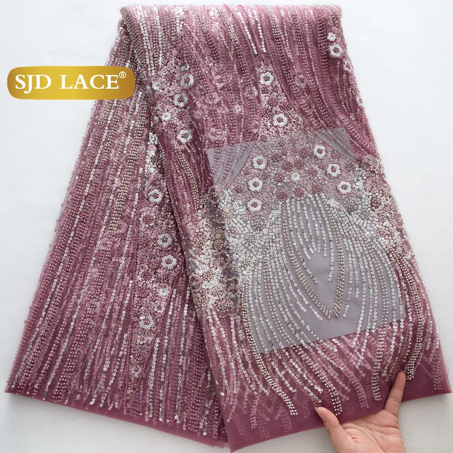 SJD LACE African Nigerian Net Beads Embroidery Lace Fabrics 2025 Luxury French Mesh Sequins Lace For Women Party Dress Sew 4546
SJD LACE African Nigerian Net Beads Embroidery Lace Fabrics 2025 Luxury French Mesh Sequins Lace For Women Party Dress Sew 4546