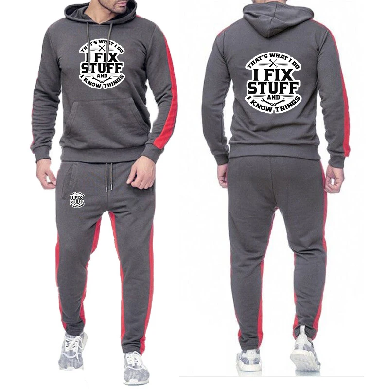 2025 Spring Autumn Mechanic I Fix Stuff and I Know Things Print Men's Pocket Hoodies+Casual Sweatpants Solid Color Sports Suit
2025 Spring Autumn Mechanic I Fix Stuff and I Know Things Print Men's Pocket Hoodies+Casual Sweatpants Solid Color Sports Suit