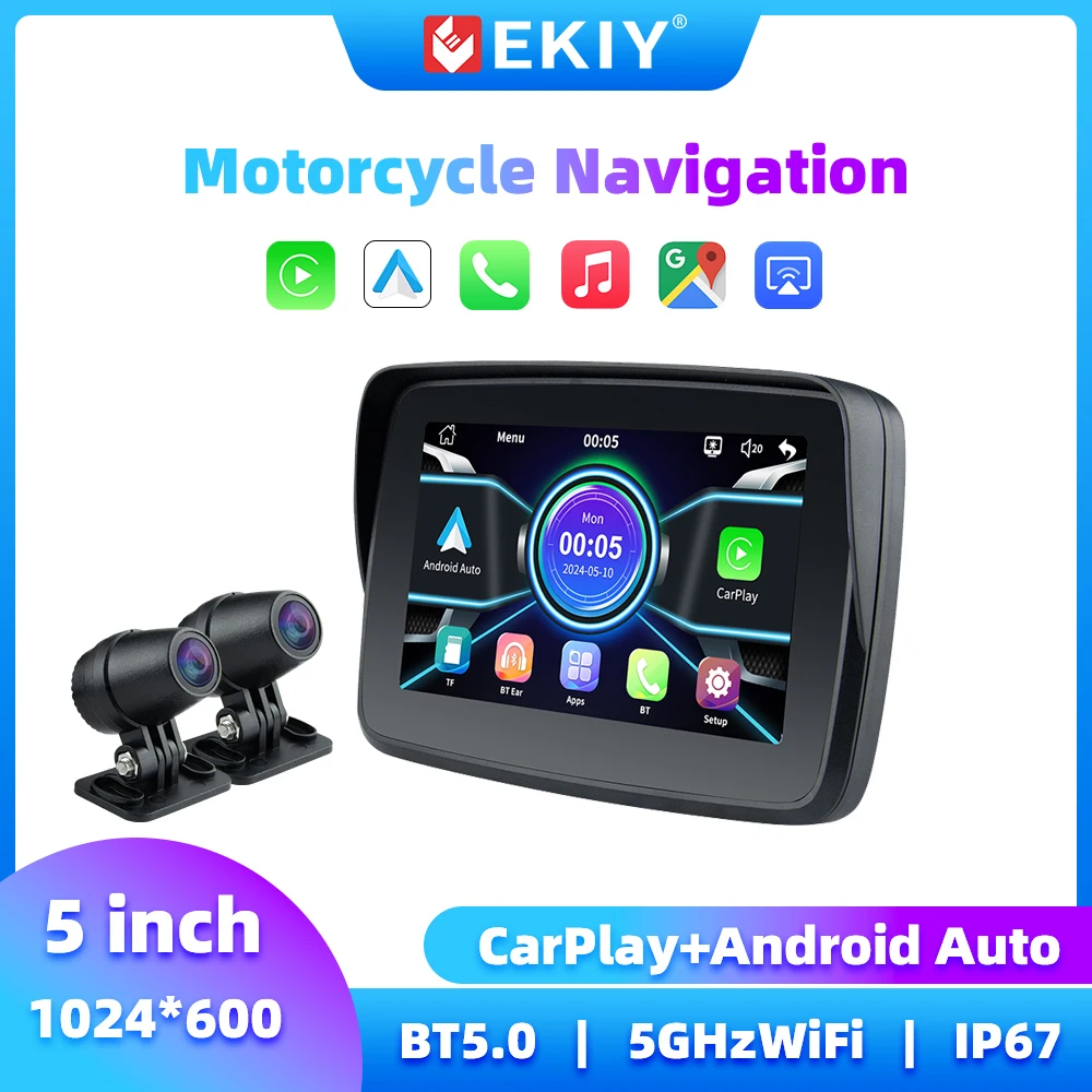 EKIY 5-дюймовый портативный мотоциклетный навигационный экран для мотоцикла Carplay Android Auto GPS экран беспроводной Carplay
EKIY 5-дюймовый портативный мотоциклетный навигационный экран для мотоцикла Carplay Android Auto GPS экран беспроводной Carplay