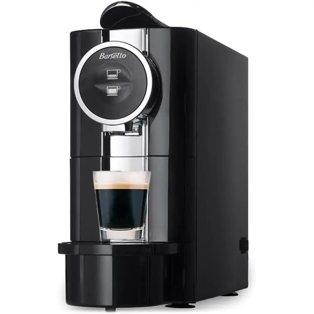 Barsetto One-Touch Automatic Coee hine, Black and StainlSteel with Removeable Drip Tray and Used Pod Storage Comparent are Dishw
Barsetto One-Touch Automatic Coee hine, Black and StainlSteel with Removeable Drip Tray and Used Pod Storage Comparent are Dishw