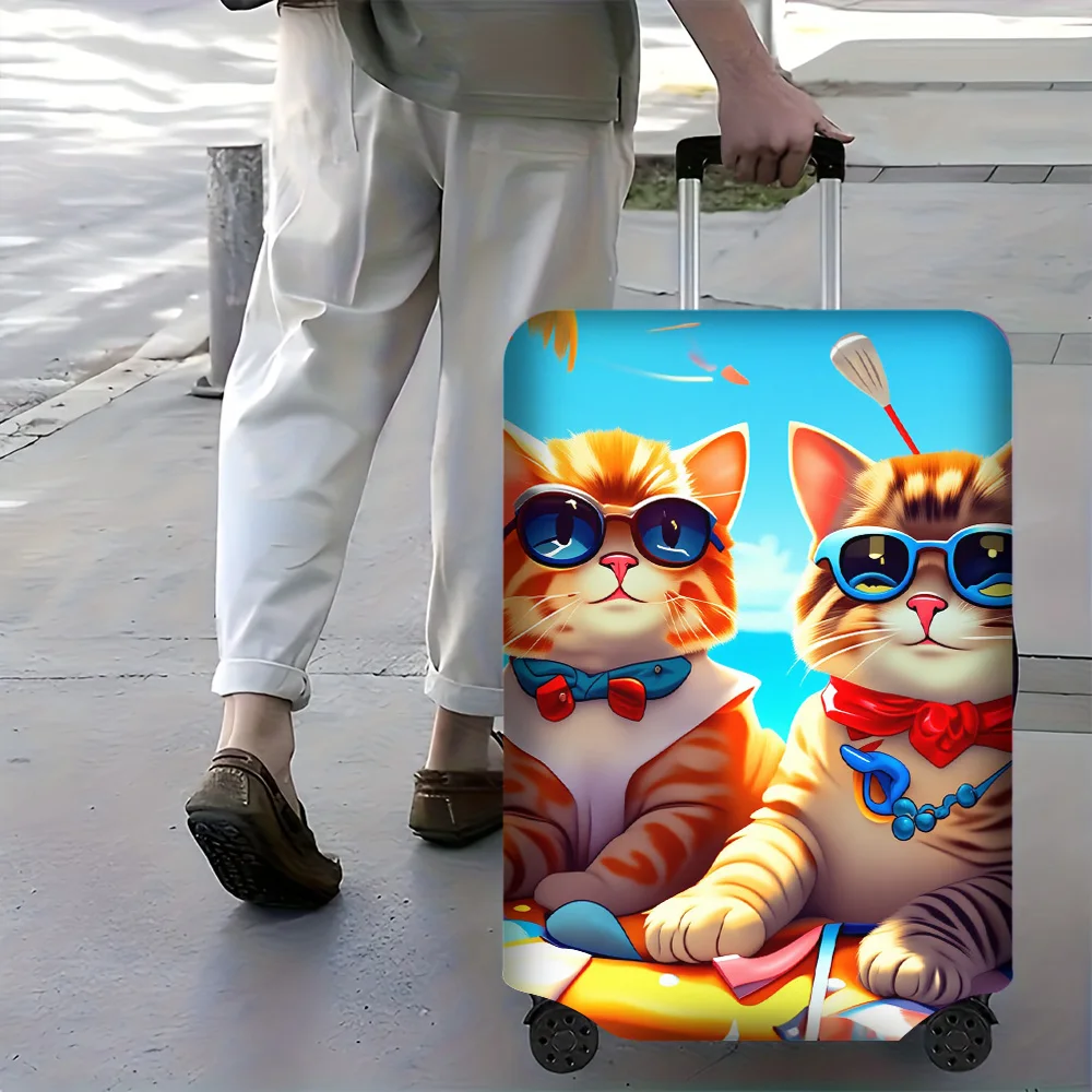 1PC Cat-themed luggage cover for luggage sizes 18-32 inches; a resilient and dustproof travel accessory with two anthropomorp
1PC Cat-themed luggage cover for luggage sizes 18-32 inches; a resilient and dustproof travel accessory with two anthropomorp