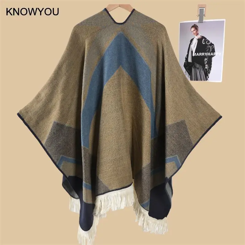 Thicken Split Cloak Men Women Pullover Coat Warm Echarpes Autumn Winter New Shawl Wraps Artificial Cashmere Ponchos Jacket
Thicken Split Cloak Men Women Pullover Coat Warm Echarpes Autumn Winter New Shawl Wraps Artificial Cashmere Ponchos Jacket