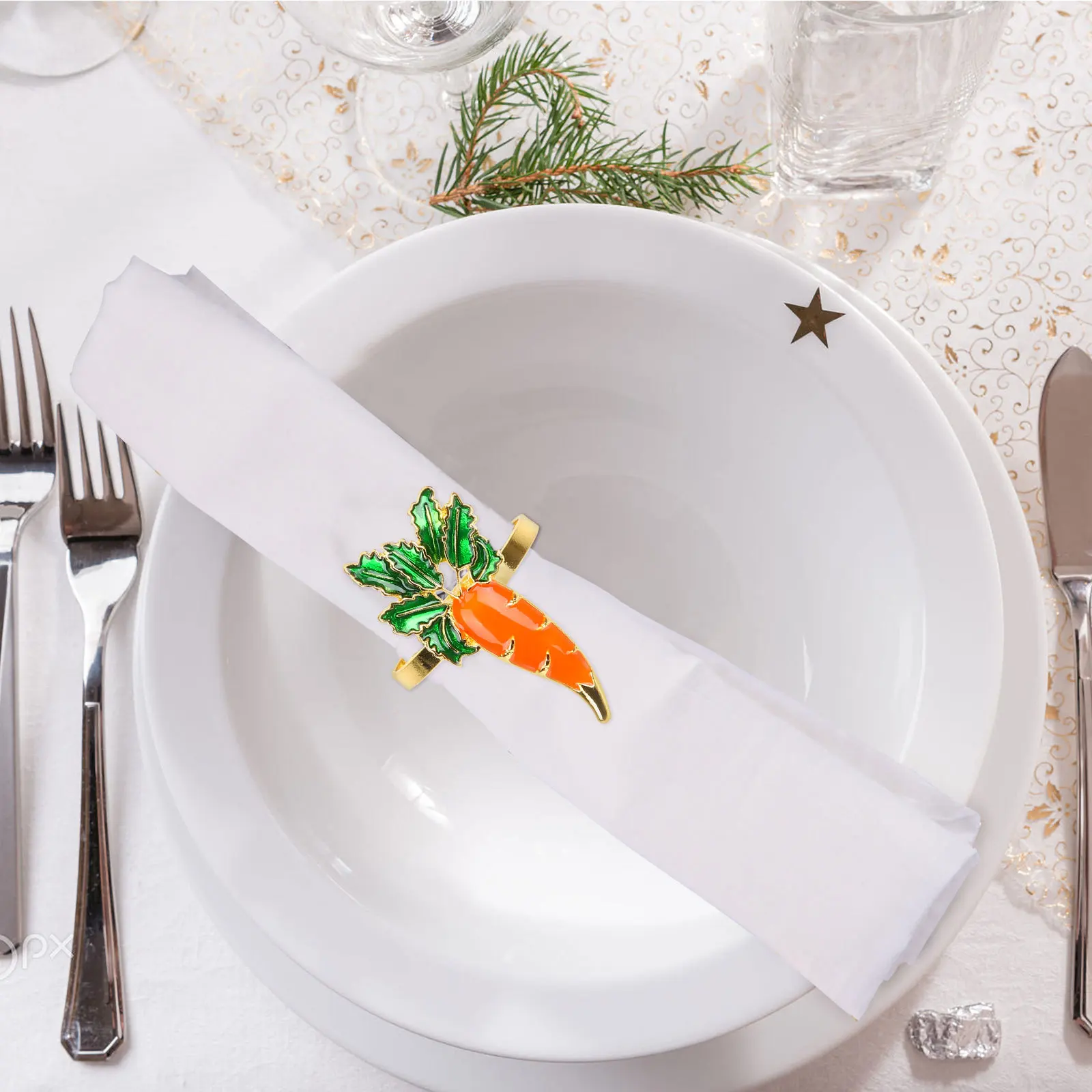 4Pcs Napkin Rings Metal Easter Carrot Decorative Buckles Festival Dinner Table Rings Napkin Buckles
4Pcs Napkin Rings Metal Easter Carrot Decorative Buckles Festival Dinner Table Rings Napkin Buckles