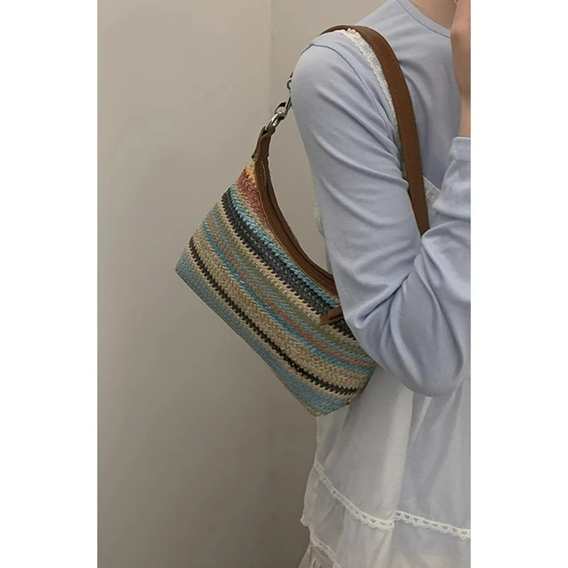 Summer Single Shoulder Underarm Bag for Women 2025 New Fashion Niche Versatile Ins Crossbody Woven Bags
Summer Single Shoulder Underarm Bag for Women 2025 New Fashion Niche Versatile Ins Crossbody Woven Bags