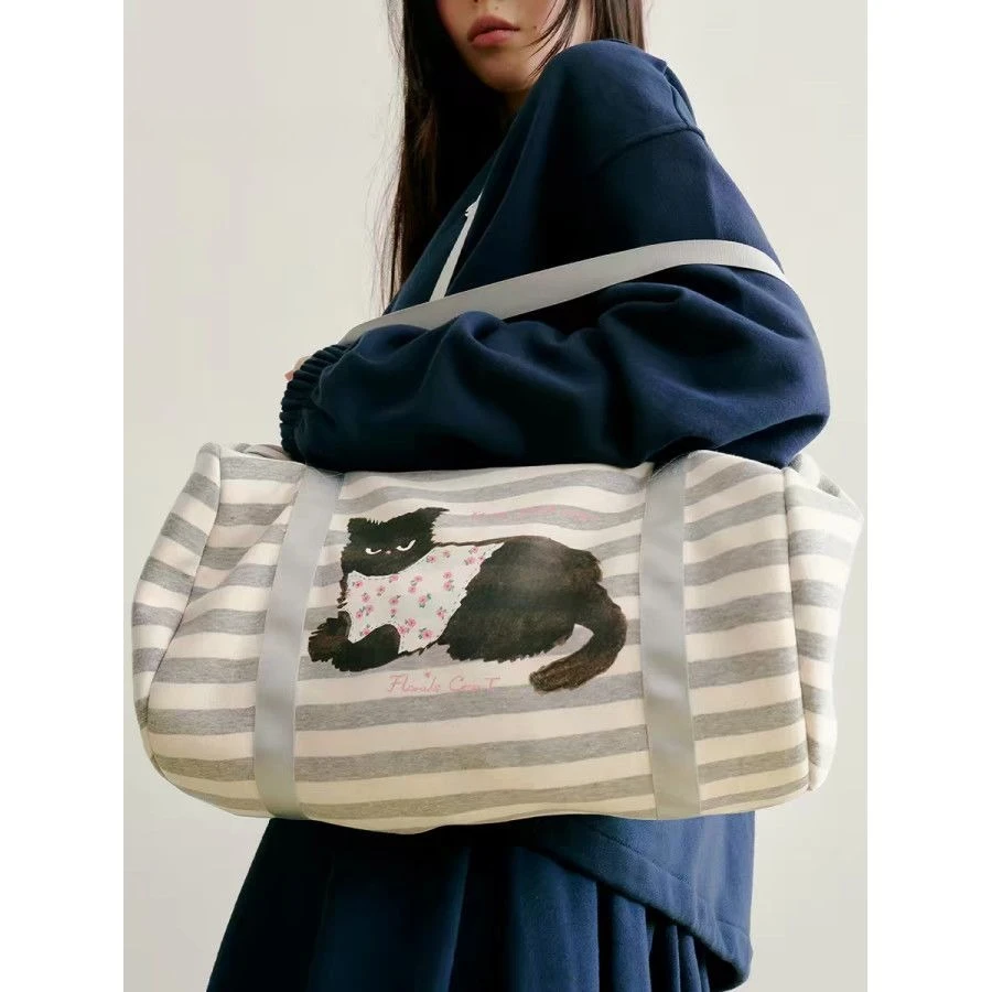 Women Bag 2026 Korean Fashion New Vintage Striped Cat Shoulder Bag Handbag Simple Office Lady
Women Bag 2026 Korean Fashion New Vintage Striped Cat Shoulder Bag Handbag Simple Office Lady