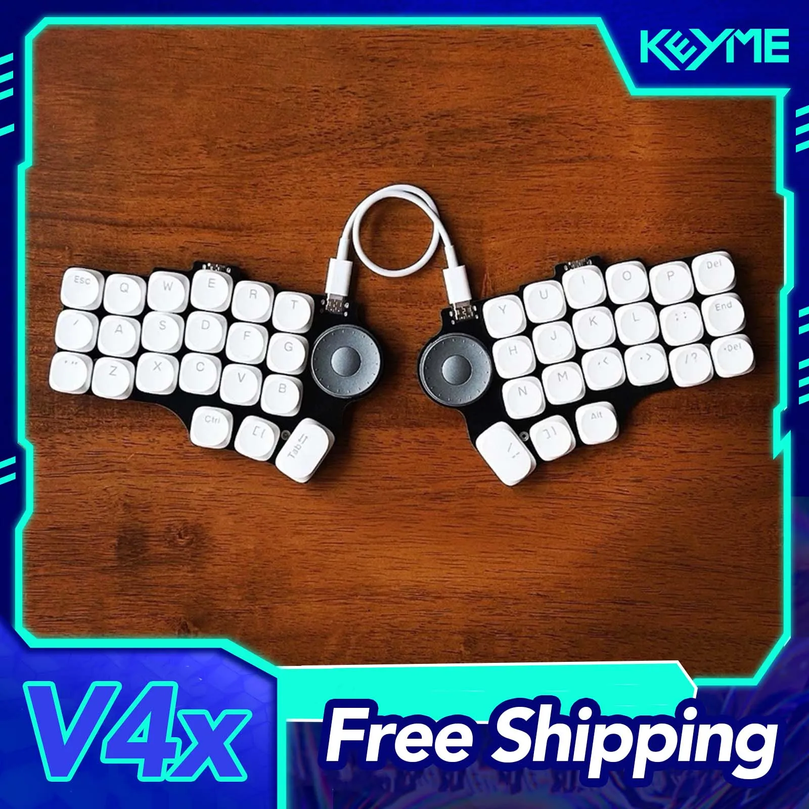 V4x Wired Split Keyboard Kit RGB Low Profile Switch Support QMK With Knob Type-C Cable Customized PC Gamer Accessories Gifts
V4x Wired Split Keyboard Kit RGB Low Profile Switch Support QMK With Knob Type-C Cable Customized PC Gamer Accessories Gifts
