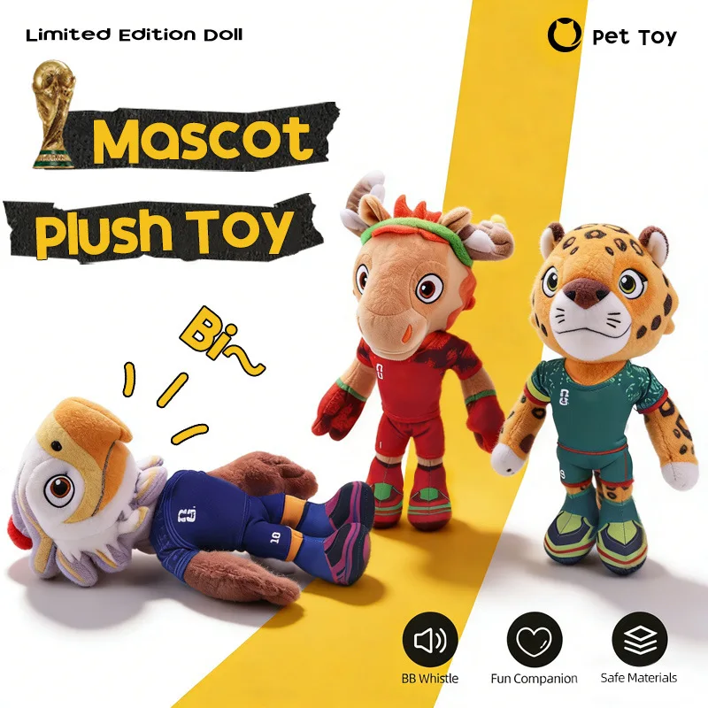 Cross-border pet explosion sound mascot dog toy FIFA 2026 World Cup dolls
Cross-border pet explosion sound mascot dog toy FIFA 2026 World Cup dolls
