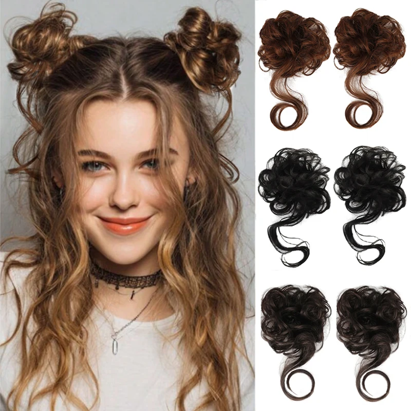 Braided Messy Chignon Scrunchies Synthetic Curly Wig Hair Bands Elastic Ponytail Hair Extensions for Daily Women Hairstyle
Braided Messy Chignon Scrunchies Synthetic Curly Wig Hair Bands Elastic Ponytail Hair Extensions for Daily Women Hairstyle