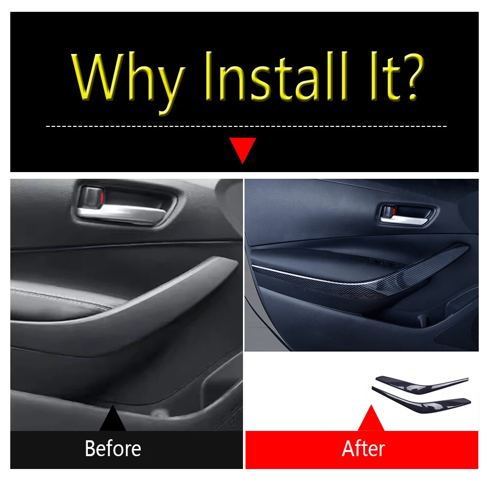 Inner Front Door Armrest Panel Strip Decor Cover Trim For Toyota Corolla E210 2019 - 2025 ABS Carbon Fiber / Matte Accessories
Inner Front Door Armrest Panel Strip Decor Cover Trim For Toyota Corolla E210 2019 - 2025 ABS Carbon Fiber / Matte Accessories