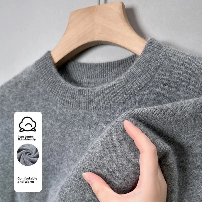 Men's Thickened Cotton Knitwear Warm Inner Shirt Fashionable City Style Long Sleeve round Neck Sweater Winter Season Casual Wear
Men's Thickened Cotton Knitwear Warm Inner Shirt Fashionable City Style Long Sleeve round Neck Sweater Winter Season Casual Wear