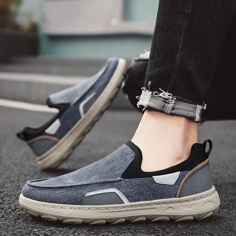 Men Summer Breathable Canvas Shoes, Slip On Lazy Casual Shoes, Comfortable Elderly Dad Footwear
Men Summer Breathable Canvas Shoes, Slip On Lazy Casual Shoes, Comfortable Elderly Dad Footwear