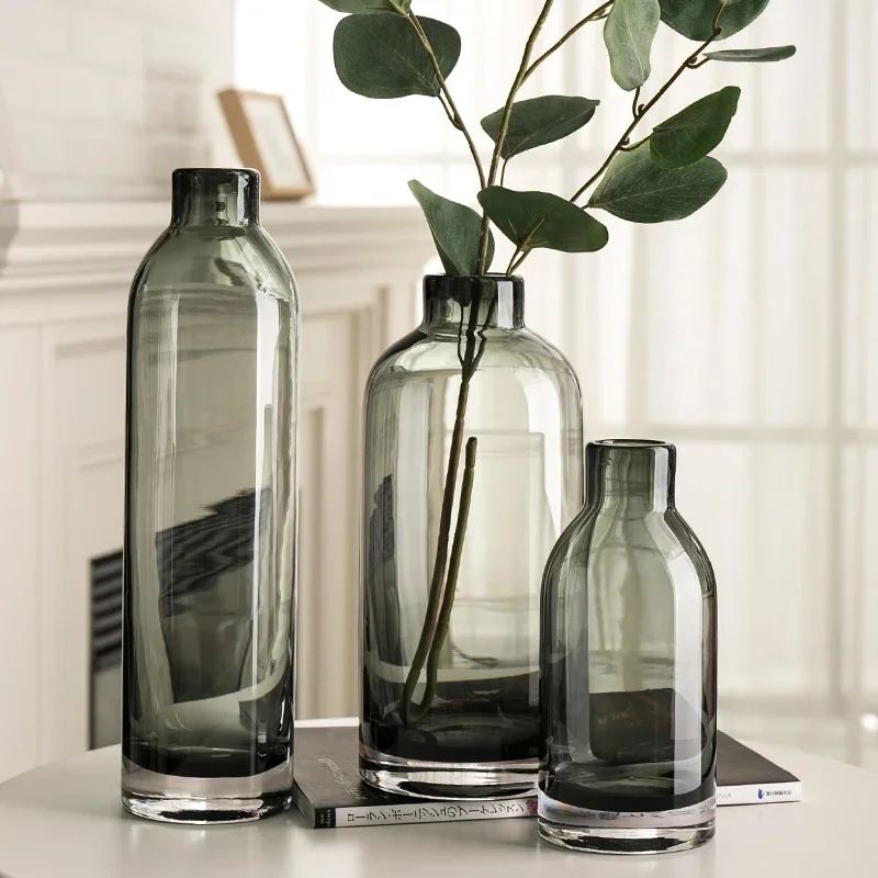 Glass Vase Europe Grey Transparent Flower Vase Retro Macetas Vases Room Decoration Bottle Jarrones вазы pot de fleur Vases
Glass Vase Europe Grey Transparent Flower Vase Retro Macetas Vases Room Decoration Bottle Jarrones вазы pot de fleur Vases