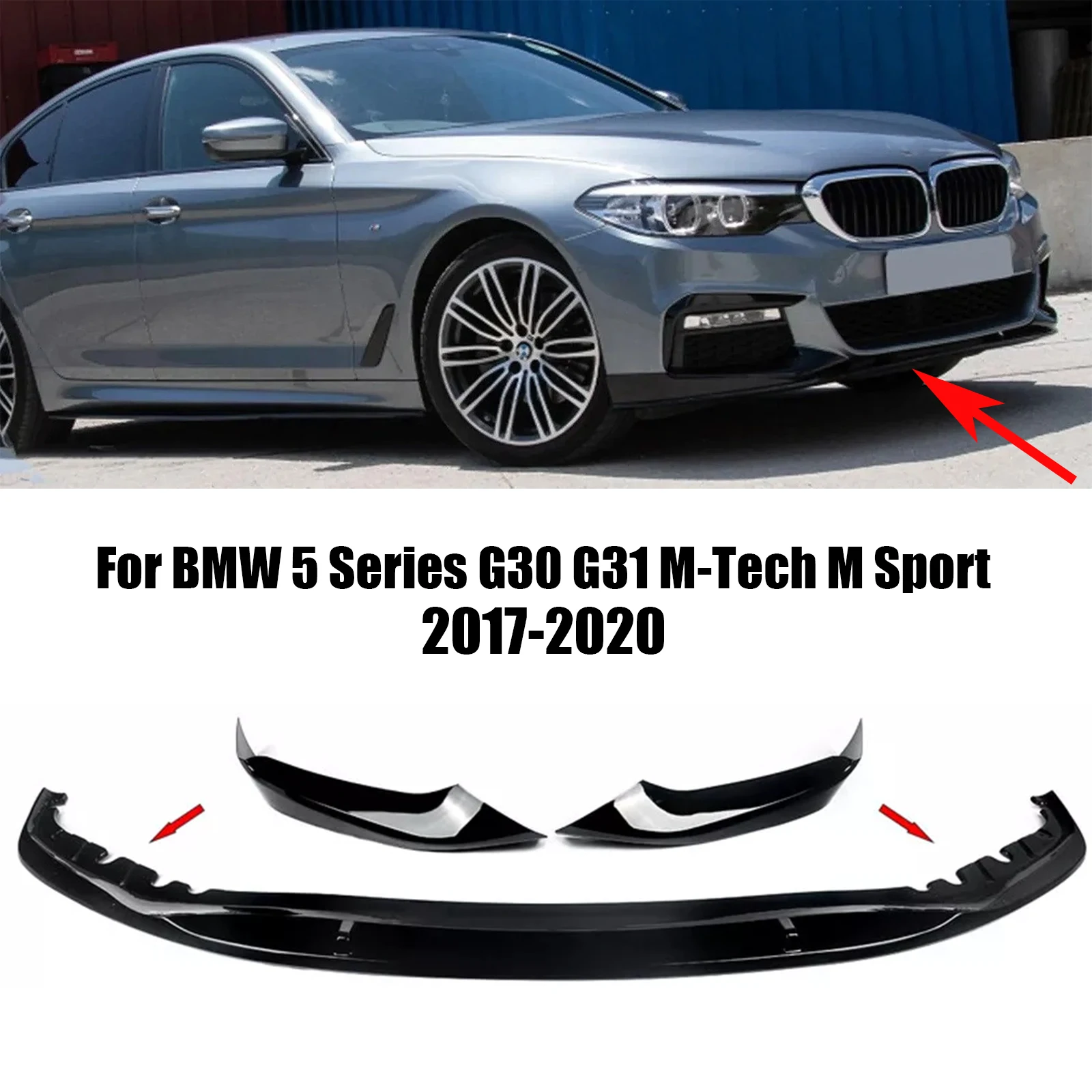 For BMW 5 Series G30 G31 M-Tech M Sport 2017-2020 Car Front Bumper Lip Spoiler Lower Air Vent Corner Side Splitter Cover 4PCS
For BMW 5 Series G30 G31 M-Tech M Sport 2017-2020 Car Front Bumper Lip Spoiler Lower Air Vent Corner Side Splitter Cover 4PCS
