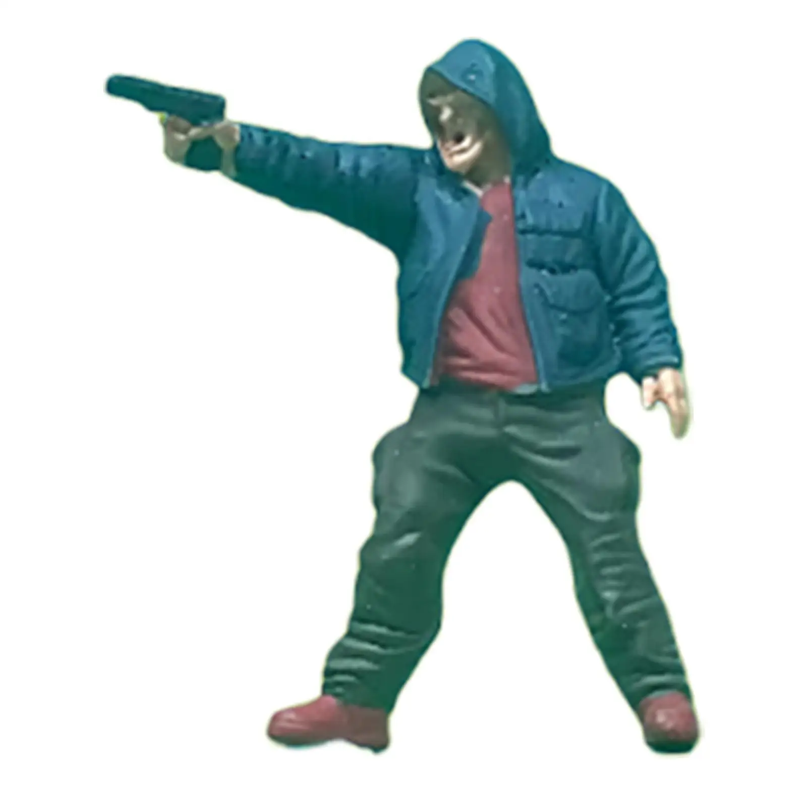 Миниатюрная фигурка гангстера из смолы, масштаб 1/64, для диорамы, декорации песочного стола, сцены уличной драмы
Миниатюрная фигурка гангстера из смолы, масштаб 1/64, для диорамы, декорации песочного стола, сцены уличной драмы