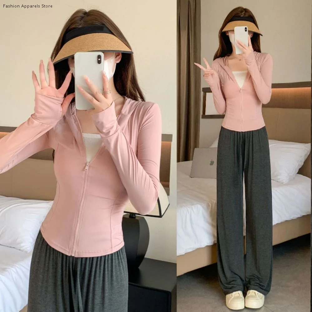 Anti UV Summer Sunscreen Hoodie Long Sleeve Solid Color Sun Protection Sweatshirt Breathable Shirt Sun Protection Coats
Anti UV Summer Sunscreen Hoodie Long Sleeve Solid Color Sun Protection Sweatshirt Breathable Shirt Sun Protection Coats