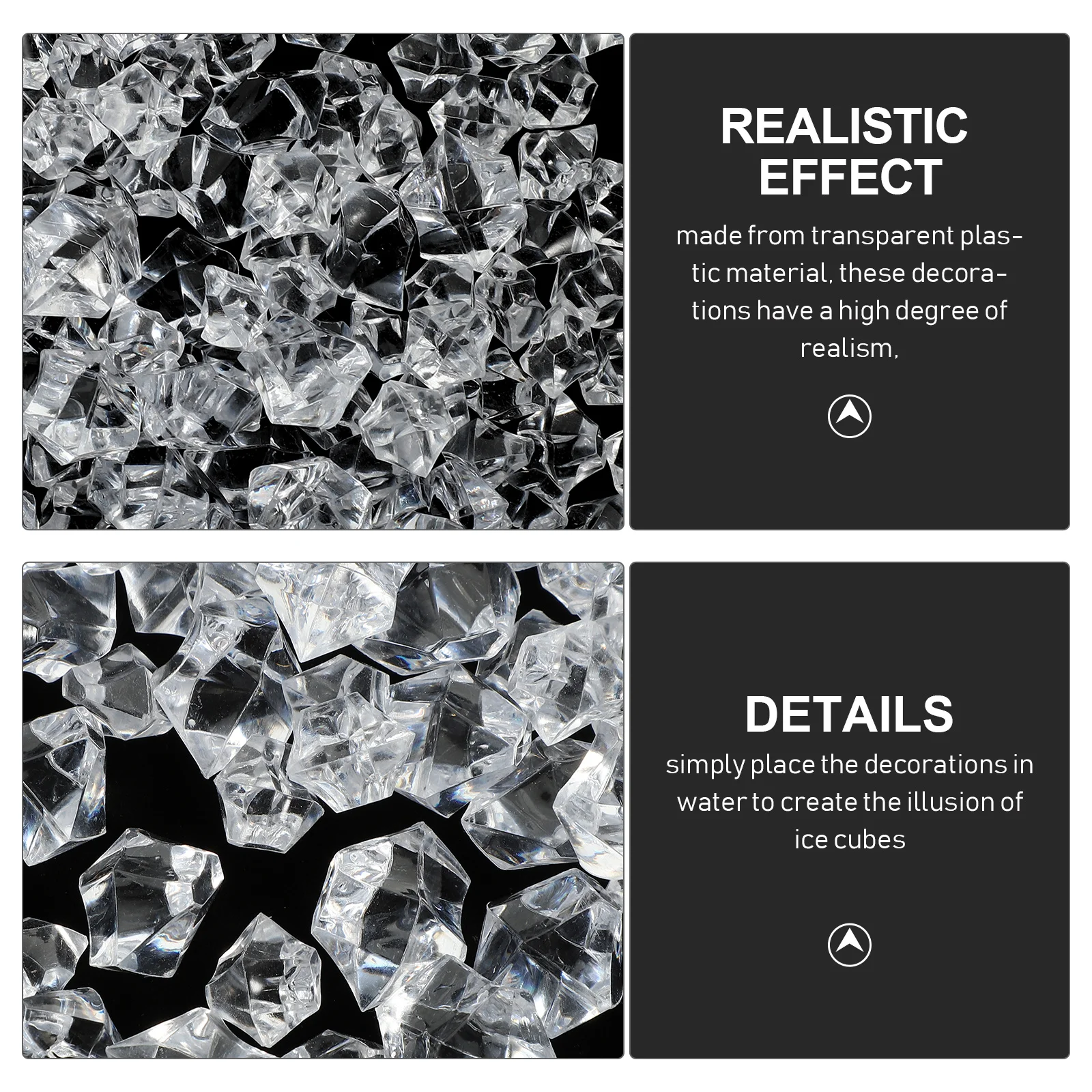 2 Bags Transparent Faux Ice Cubes Plastic Crystal Stones for Photography Props Decorative Ice Cube Table Crystal Rocks
2 Bags Transparent Faux Ice Cubes Plastic Crystal Stones for Photography Props Decorative Ice Cube Table Crystal Rocks