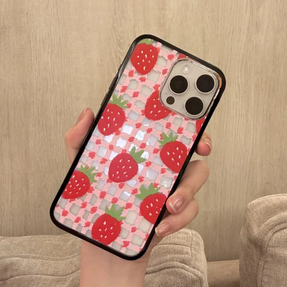 Flower Strawberry Black Border Letters New Design Protective IPhone Case Cover for 16 15 Pro Max Case
Flower Strawberry Black Border Letters New Design Protective IPhone Case Cover for 16 15 Pro Max Case
