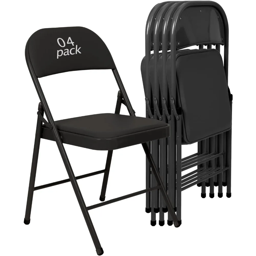 Folding Chairs, Heavy Duty Metal Frame with PU Leather Seat & Back, 350 lbs Capacity Portable Stackable Indoor Outdoor Chairs
Folding Chairs, Heavy Duty Metal Frame with PU Leather Seat & Back, 350 lbs Capacity Portable Stackable Indoor Outdoor Chairs