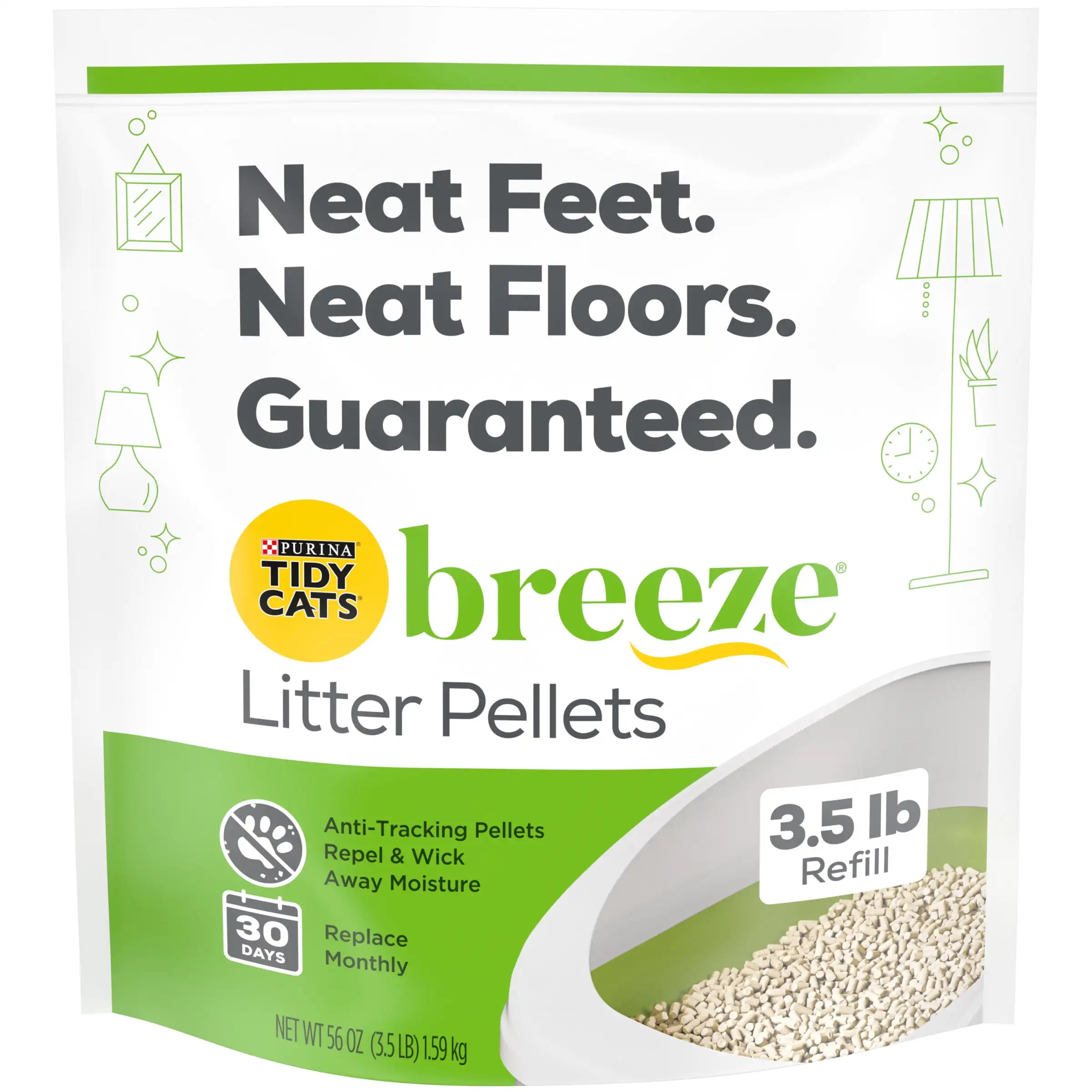 Пеллеты для кошачьего туалета Purina Breeze, не сковывают кошачий наполнитель, защита от неприятного запаха, 3,5 фунтов
Пеллеты для кошачьего туалета Purina Breeze, не сковывают кошачий наполнитель, защита от неприятного запаха, 3,5 фунтов