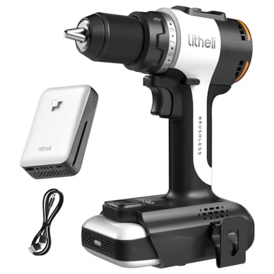 20V Cordless Drill Driver Brushless Power Drill with 2 Variable Speed 1/2 Inch Keyless Chuck Electric Drill 17+1 Clutch Setting
20V Cordless Drill Driver Brushless Power Drill with 2 Variable Speed 1/2 Inch Keyless Chuck Electric Drill 17+1 Clutch Setting