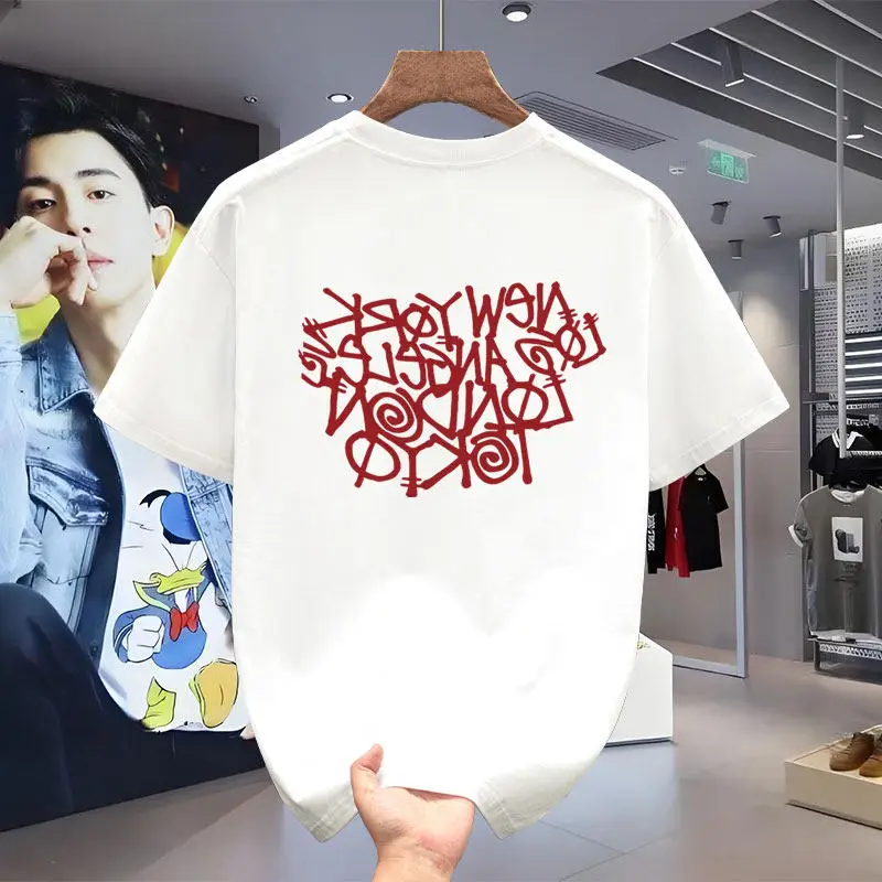 Легкая роскошная летняя мужская футболка с коротким рукавом в американском стиле, свободного кроя, из хлопка, для пар, с рукавом до локтя
Легкая роскошная летняя мужская футболка с коротким рукавом в американском стиле, свободного кроя, из хлопка, для пар, с рукавом до локтя