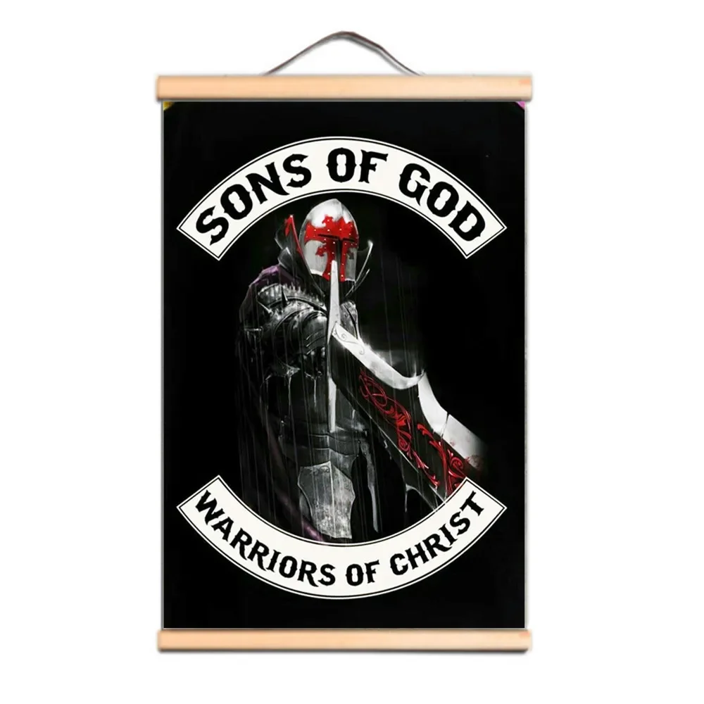 Medieval Knights Templar Scroll poster Canvas Poster with Wooden Hanger Wall Art Living Room Bedroom Home Decor Scroll Painting
Medieval Knights Templar Scroll poster Canvas Poster with Wooden Hanger Wall Art Living Room Bedroom Home Decor Scroll Painting