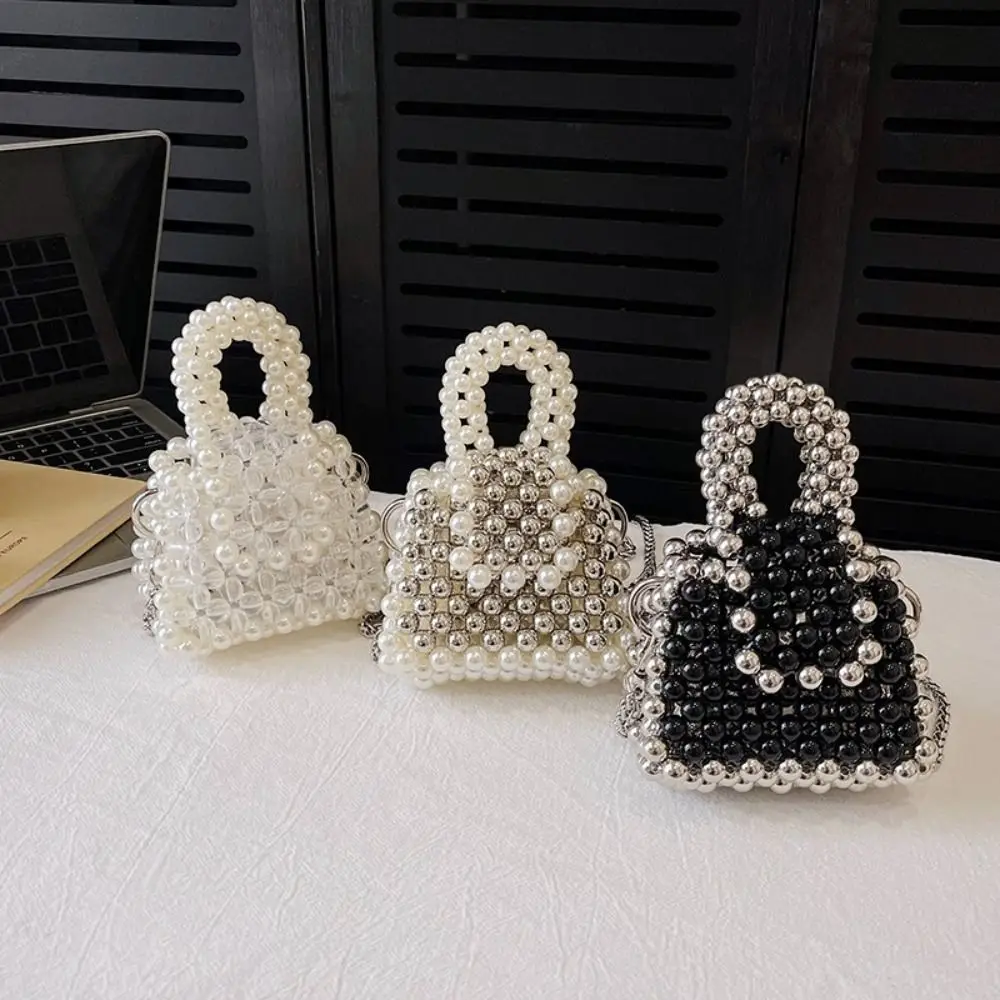 Exquisite Compact Beaded Crossbody Bag Pearl Design Chain Shoulder Strap Stylish Shoulder Bag Buckle Versatile Handbag
Exquisite Compact Beaded Crossbody Bag Pearl Design Chain Shoulder Strap Stylish Shoulder Bag Buckle Versatile Handbag