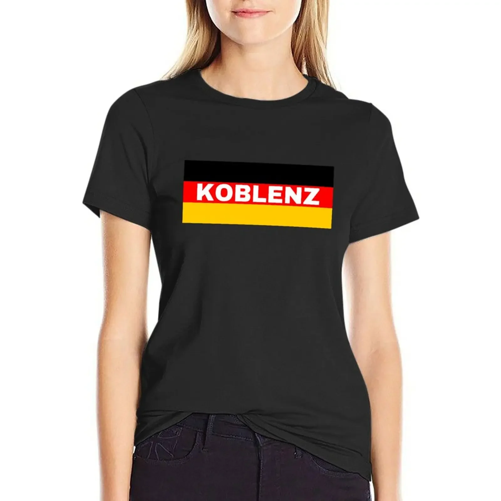 Koblenz City in German Flag T-Shirt anime clothes Short sleeve tee animal prinfor plain plain t shirts for Women
Koblenz City in German Flag T-Shirt anime clothes Short sleeve tee animal prinfor plain plain t shirts for Women