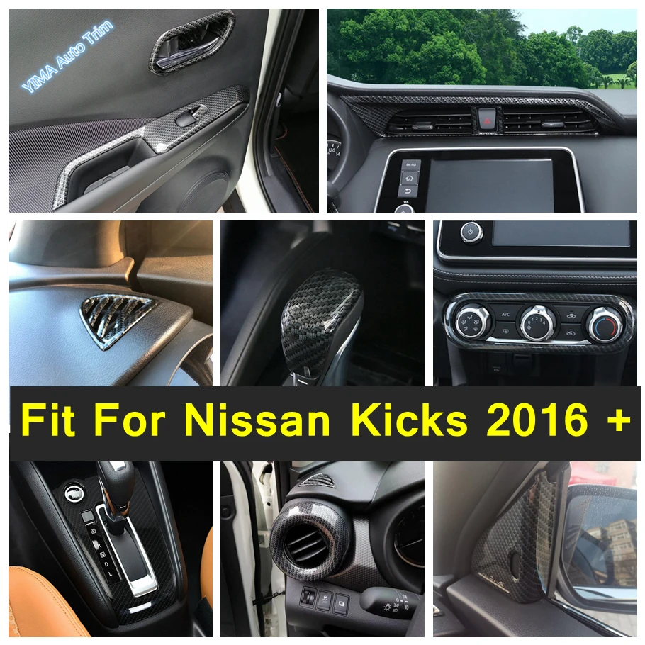 Accessories AC Vent Outlet / Door Wrist / Glass Switch / A Pillar Post Cover Trim Fit For Nissan Kicks 2016 - 2021 Carbon Fiber
Accessories AC Vent Outlet / Door Wrist / Glass Switch / A Pillar Post Cover Trim Fit For Nissan Kicks 2016 - 2021 Carbon Fiber