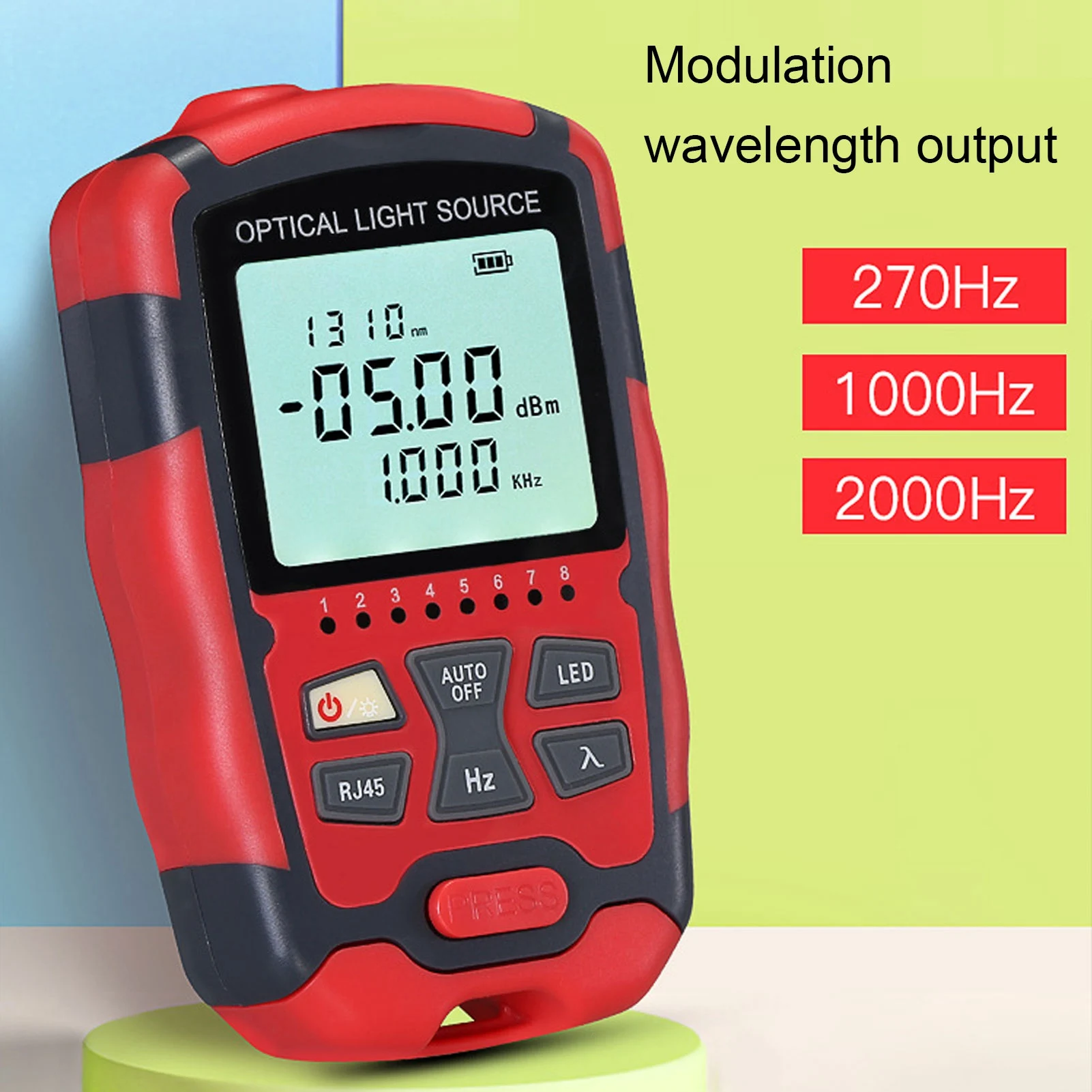 Optic Light Source Portable LED Light Optic Stable Light Source 1310 1550nm for Communication Maintenance
Optic Light Source Portable LED Light Optic Stable Light Source 1310 1550nm for Communication Maintenance