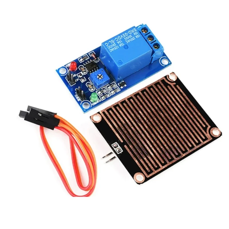 Raindrop sensing module - Large-area rainwater sensor - No-water connection switch - 5V relay control for water level detection
Raindrop sensing module - Large-area rainwater sensor - No-water connection switch - 5V relay control for water level detection