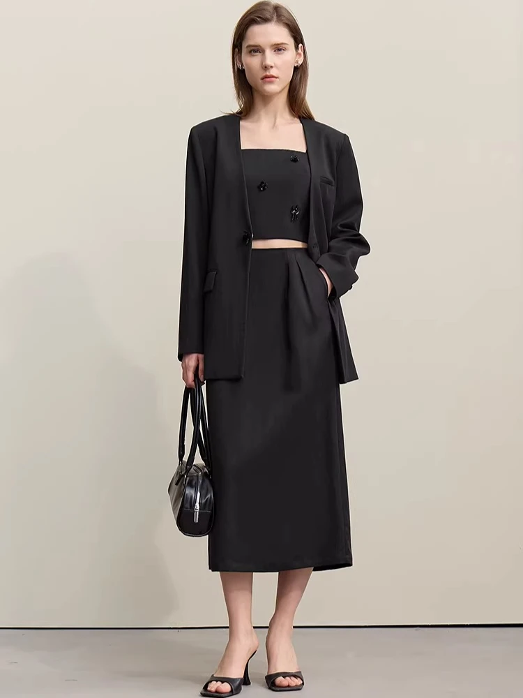 Amii V-Neck Women's Jacket 2026 Spring New Slim Sleeveless Vest Skirt Women's Separate Casual Elegant Women's Skirt 1262102 4
Amii V-Neck Women's Jacket 2026 Spring New Slim Sleeveless Vest Skirt Women's Separate Casual Elegant Women's Skirt 1262102 4