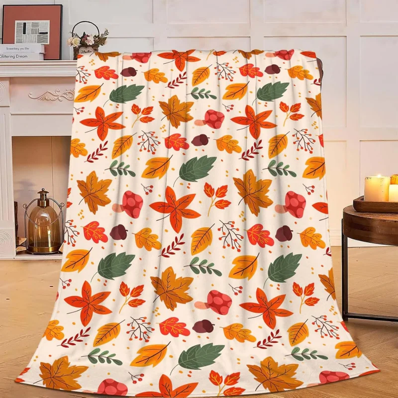Autumn Blanket Maple Leaf Orange Autumn Harvest Plush Soft, Comfortable, Warm Flannel Blanket Home Sofa Bed Chair Decoration
Autumn Blanket Maple Leaf Orange Autumn Harvest Plush Soft, Comfortable, Warm Flannel Blanket Home Sofa Bed Chair Decoration