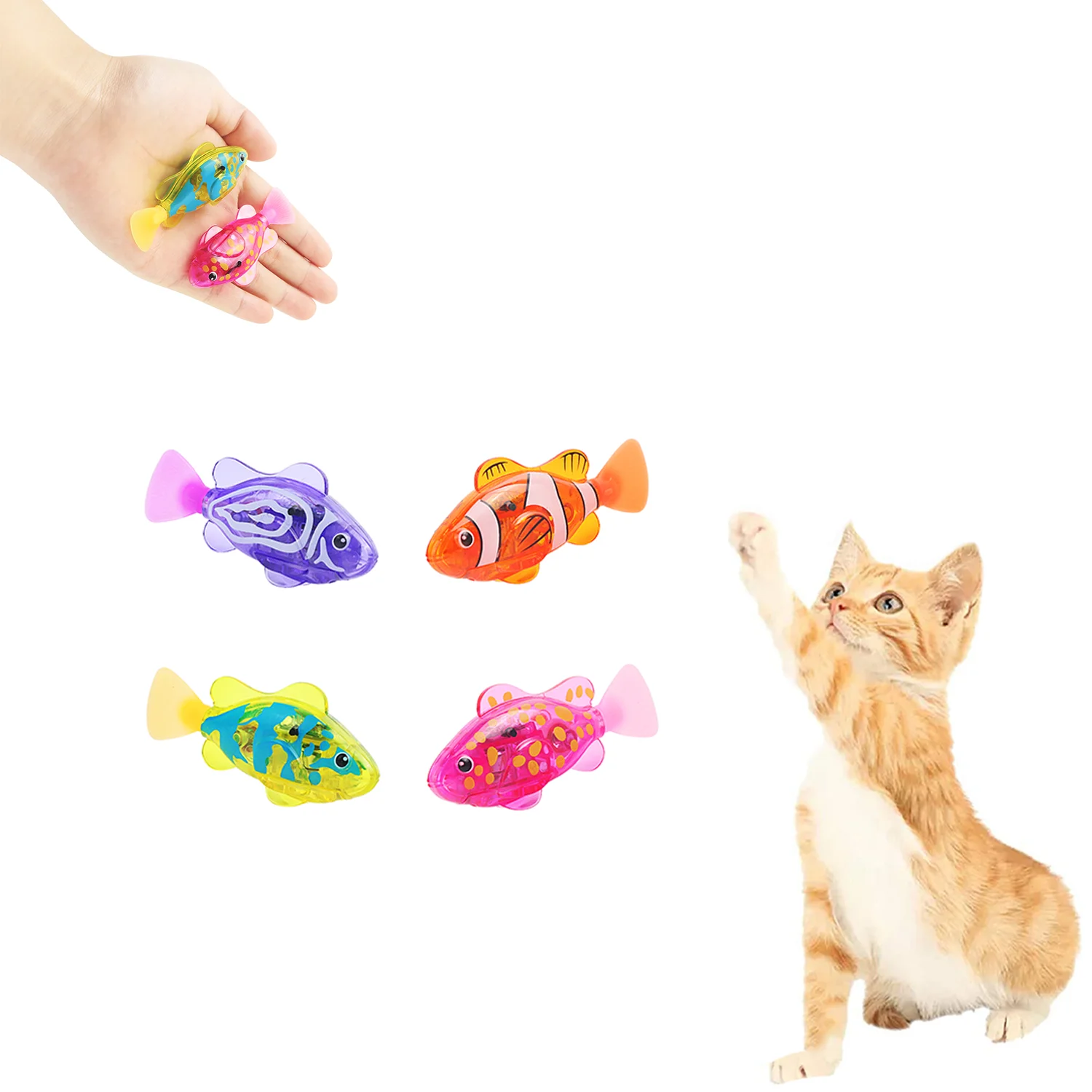 6-12PCS Baby Shower Luminous Induction Electric Fish Playing in Water Toy, Simulated Electronic Fish for Luminous Swimming
6-12PCS Baby Shower Luminous Induction Electric Fish Playing in Water Toy, Simulated Electronic Fish for Luminous Swimming