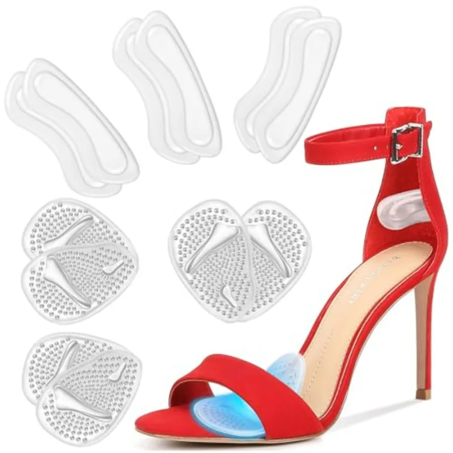 Shoe Inserts for Women, Non Slip Heel Pads for Shoes and Metatarsal Pads, Gel High Heel Protectors Grips Ball of Feet Cushions,
Shoe Inserts for Women, Non Slip Heel Pads for Shoes and Metatarsal Pads, Gel High Heel Protectors Grips Ball of Feet Cushions,