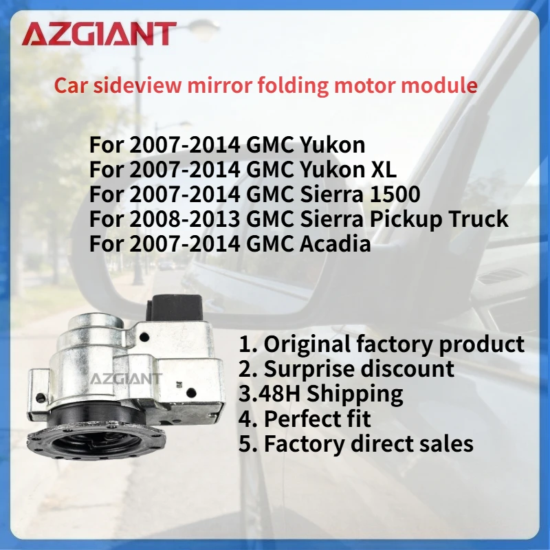 Оригинальный электропривод складывания зеркала AZGIANT для GMC Sierra Pickup Truck/1500 2008-2013, Yukon XL 2007-2014
Оригинальный электропривод складывания зеркала AZGIANT для GMC Sierra Pickup Truck/1500 2008-2013, Yukon XL 2007-2014