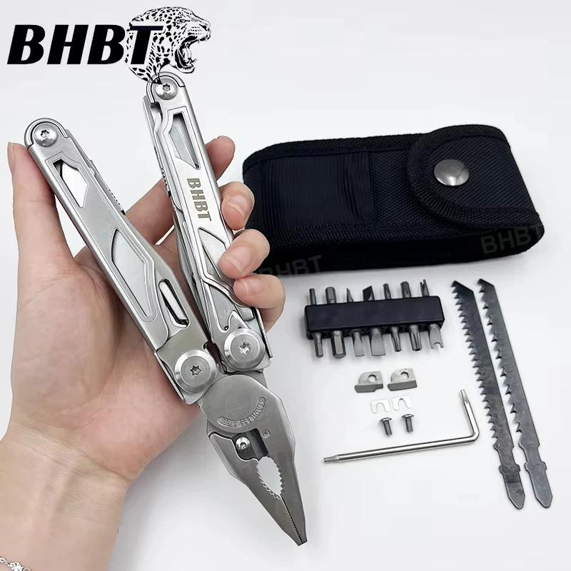 BHBT 37 in 1 Multitool Pliers Folding Multi Tool With Replaceable Saw Blade Pocket Knife EDC Outdoor Camping Survival Tools
BHBT 37 in 1 Multitool Pliers Folding Multi Tool With Replaceable Saw Blade Pocket Knife EDC Outdoor Camping Survival Tools