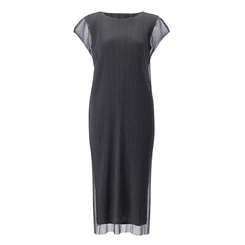 Miyake Pleated Dress 2026 Summer New Round Neck Short Sleeve Simple Casual Double Layer Mesh Women's Long Dress Draped Clothing
Miyake Pleated Dress 2026 Summer New Round Neck Short Sleeve Simple Casual Double Layer Mesh Women's Long Dress Draped Clothing