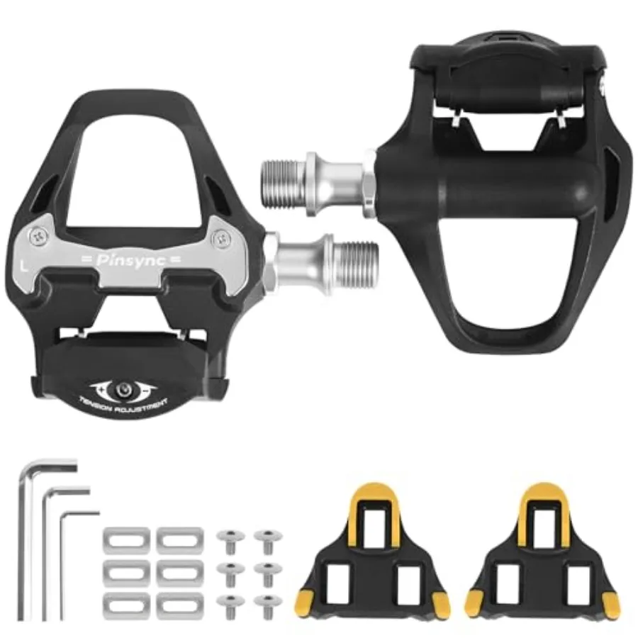 Road Bike Pedals 9/16" Sealed Bearings and Nylon Clipless Bicycle Pedals with Cleats Set for 3-Bolt Cycling Shoes
Road Bike Pedals 9/16" Sealed Bearings and Nylon Clipless Bicycle Pedals with Cleats Set for 3-Bolt Cycling Shoes