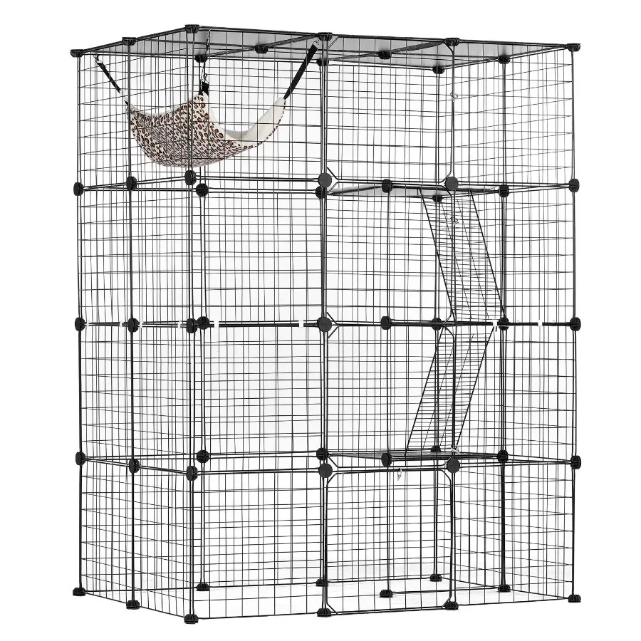 Большая 4-ярусная клетка для кошек 41 x 28 x 55 Корпус для кошек из металлической проволоки с гамаком
Большая 4-ярусная клетка для кошек 41 x 28 x 55 Корпус для кошек из металлической проволоки с гамаком