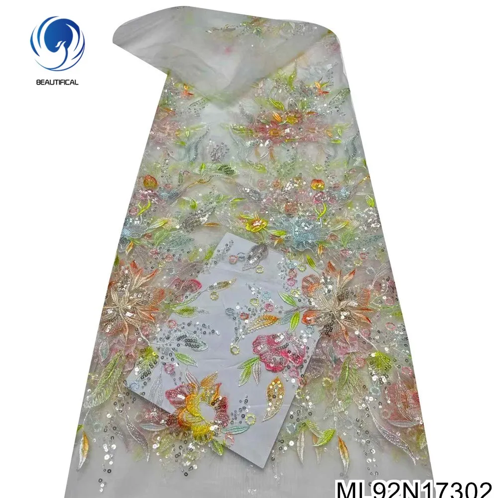 Beautiful High-grade Sequin Sewing Material Hand-beaded Lace Fabric European and American Banquet Dress ML92N173
Beautiful High-grade Sequin Sewing Material Hand-beaded Lace Fabric European and American Banquet Dress ML92N173