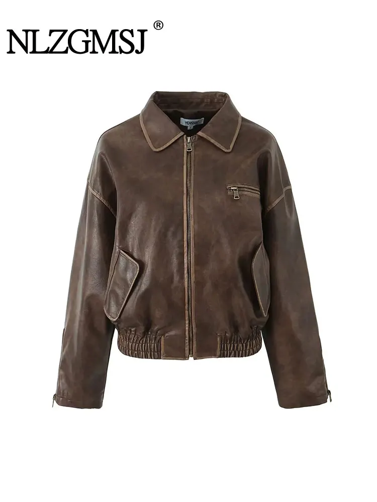 Nlzgmsj TRAF 2024 Vintage Leather Bomber Jackets For Women O-neck Zipper Short Jackets Autumn Female High Street Pu Leather Coat
Nlzgmsj TRAF 2024 Vintage Leather Bomber Jackets For Women O-neck Zipper Short Jackets Autumn Female High Street Pu Leather Coat
