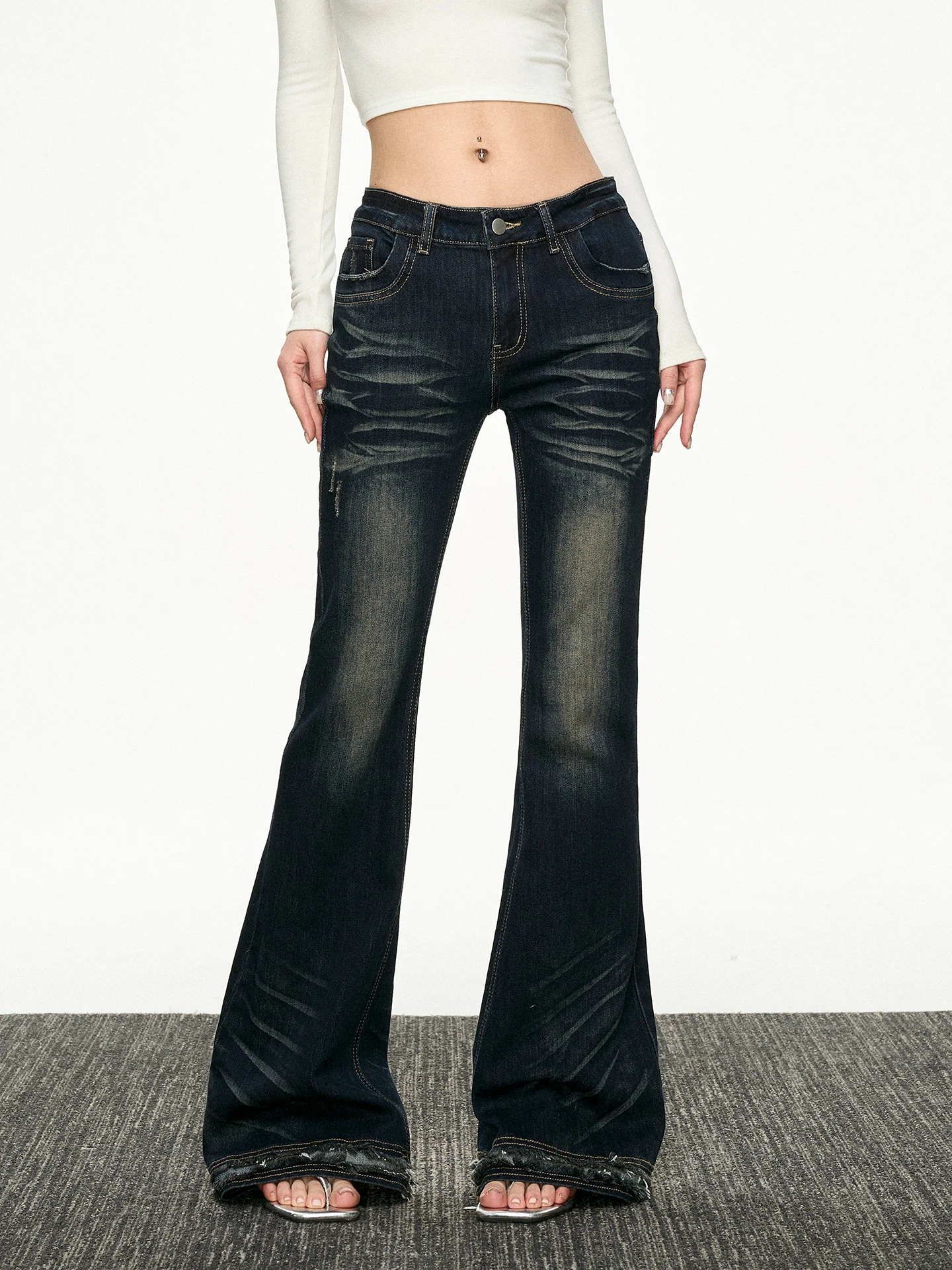 Aaisup American Style High Waist Bell Bottom Jeans Women's Spring Design Sense Damage Slimming Wide Leg Long Pants
Aaisup American Style High Waist Bell Bottom Jeans Women's Spring Design Sense Damage Slimming Wide Leg Long Pants