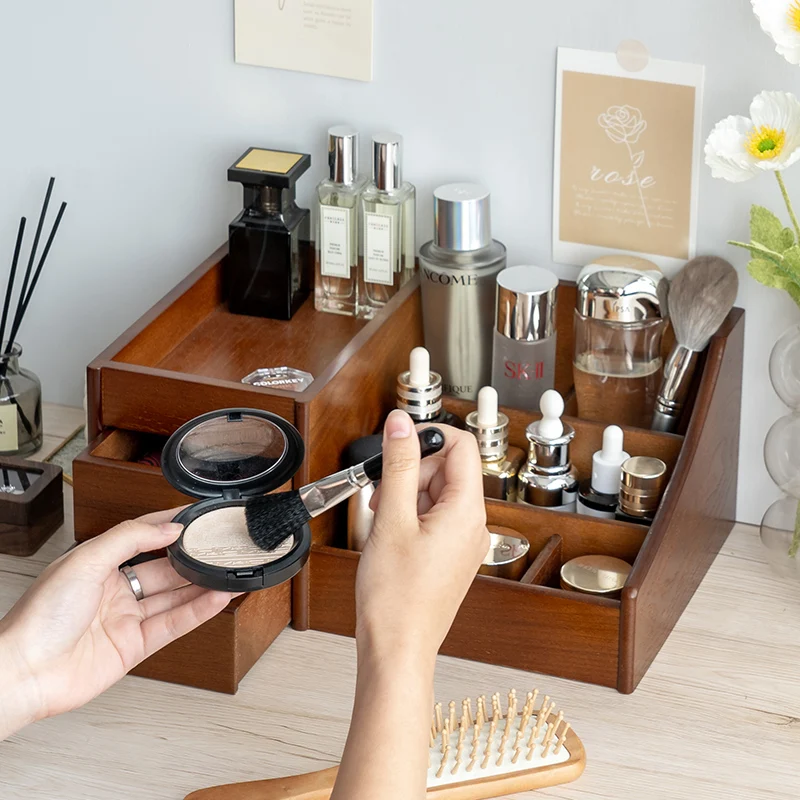 Wooden Cosmetics Storage Box Household Drawer Skin Care Products Table Shelf Lipstick Mask Dresser Storage
Wooden Cosmetics Storage Box Household Drawer Skin Care Products Table Shelf Lipstick Mask Dresser Storage