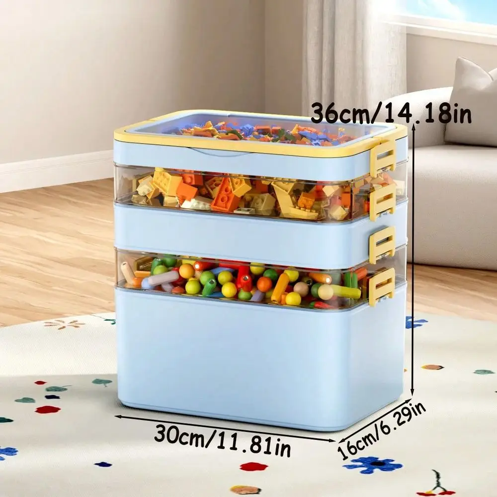Capacity, Durable, Portable Storage Box Organizer With Handle, Lidded Storage Box, MultiLayer Elevated Storage Box, Building Bl
Capacity, Durable, Portable Storage Box Organizer With Handle, Lidded Storage Box, MultiLayer Elevated Storage Box, Building Bl