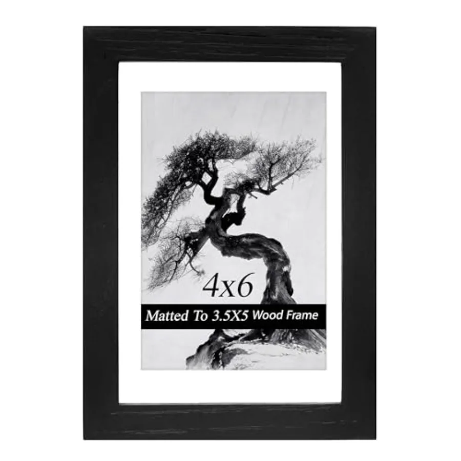 4x6 Picture Frame, Premium Oak Solid Wooden Photo Frame With HD Glass, Display for 3.5x5 Photo Prints With Mat Or 4x6 Picture W
4x6 Picture Frame, Premium Oak Solid Wooden Photo Frame With HD Glass, Display for 3.5x5 Photo Prints With Mat Or 4x6 Picture W