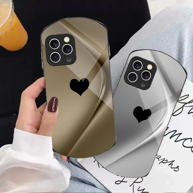 Gradient black heart For iPhone 16 15 14 Pro 13 Plus 12 mini 11 13Pro Max XR Xs X 7 8 6 6S Elliptical Tempered Glass Phone Case
Gradient black heart For iPhone 16 15 14 Pro 13 Plus 12 mini 11 13Pro Max XR Xs X 7 8 6 6S Elliptical Tempered Glass Phone Case