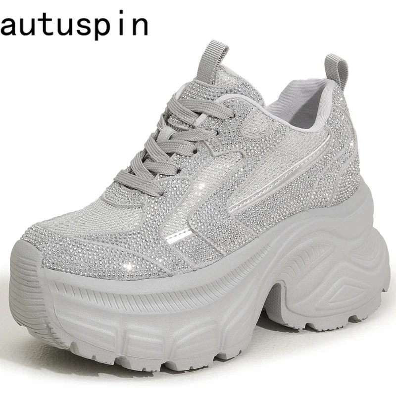 AUTUSPIN Shiny Rhinestone Women's Vulcanize Shoes 2025 Outdoor Fashion Tide Ladies Thick Platform Sneakers Leisure Popular Woman
AUTUSPIN Shiny Rhinestone Women's Vulcanize Shoes 2025 Outdoor Fashion Tide Ladies Thick Platform Sneakers Leisure Popular Woman