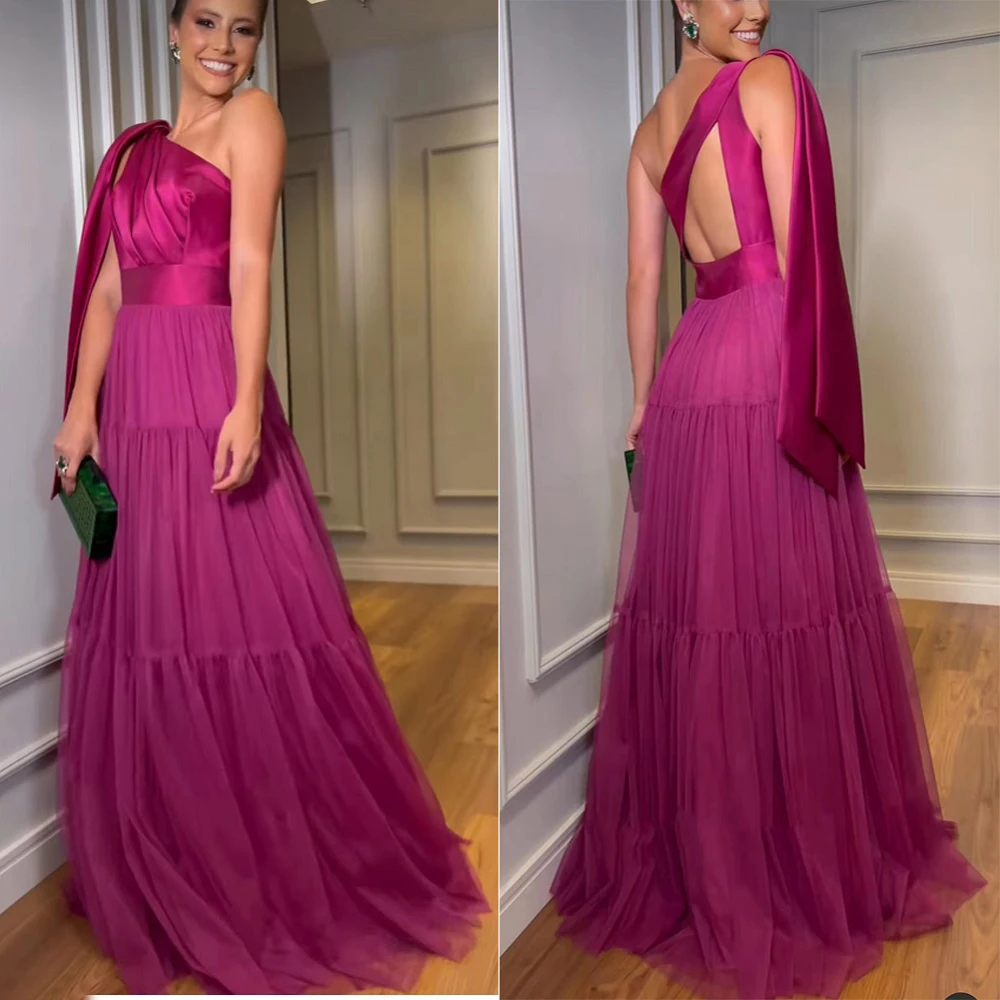One Shoulder Prom Dress Long Sexy Open Back Multi-layer Tulle Vestidos De Noche A-line فساتين مناسبة رسمية
One Shoulder Prom Dress Long Sexy Open Back Multi-layer Tulle Vestidos De Noche A-line فساتين مناسبة رسمية
