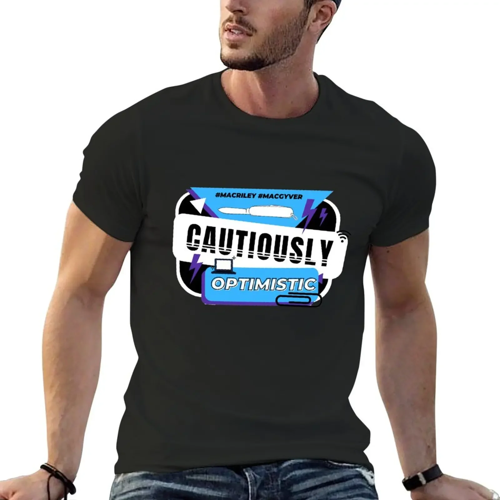 Cautiously Optimistic (MacGyver - Mac and Riley) T-Shirt sublime customs boys animal print graphic t shirts vintage t shirt men
Cautiously Optimistic (MacGyver - Mac and Riley) T-Shirt sublime customs boys animal print graphic t shirts vintage t shirt men